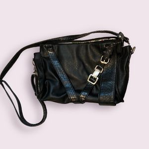 Big Buddha Black Bag w/ Alligator print detail. Purse Bag Handbag Crossbody